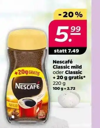 NETTO Nescafé Classic Mild Oder Classic Angebot