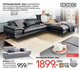 Schaffrath Polstergarnitur Mondo Hoya Angebot