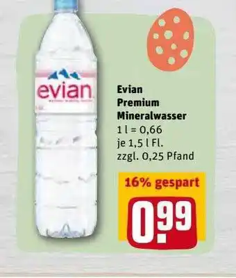 REWE Kaufpark Evian Premium Mineralwasser Angebot