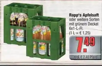 Profi Getränke Rapp's Apfelsaft Angebot