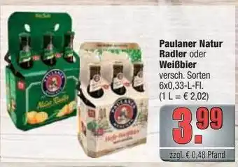 Profi Getränke Paulaner Natur Radler Oder Weißbier Angebot