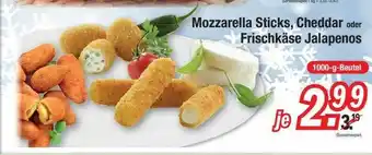 Zimmermann Mozzarella Sticks, Cheddar Oder Frischkäse Jalapenos Angebot