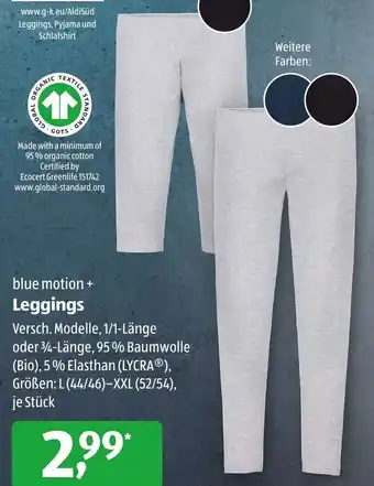 Aldi Süd Blue motion Leggings Angebot