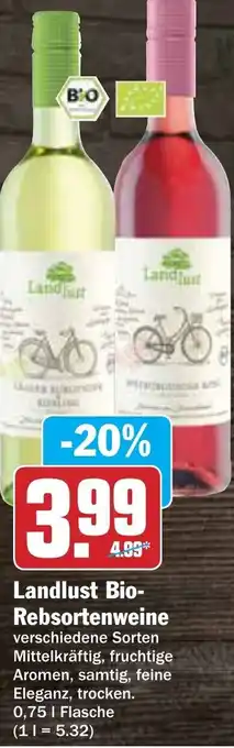 AEZ Landlust Bio Rebsortenweine 0,75L Flasche Angebot