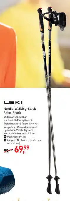 Intersport Hübner Leki Nordic Walking Stock Spine Shark Angebot