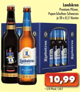 Lösch Depot Landskron Premium Pilsner, Pupen Schultzes Schwarzes 20x0,5L Angebot