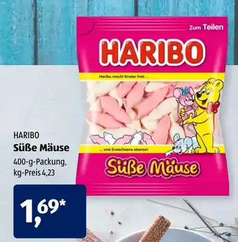 Aldi Süd Haribo Süẞe Mäuse 400 g Angebot