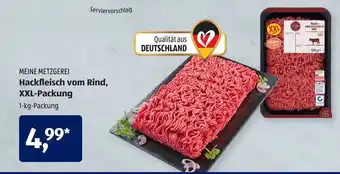 Aldi Süd Meine Metzgerei Hackfleisch vom Rind, XXL Packung 1 kg Angebot