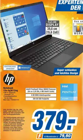 expert Octomedia hp Notebook 15s-fq3612ng Angebot