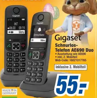 expert Octomedia Gigaset Schnurlos Telefon AE690 Duo Angebot