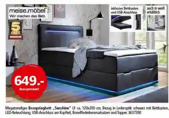 Segmüller Meise.möbel Boxspringbett Sunshine Angebot
