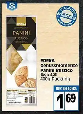 Elli Markt Edeka Genussmomente panini Rustico Angebot