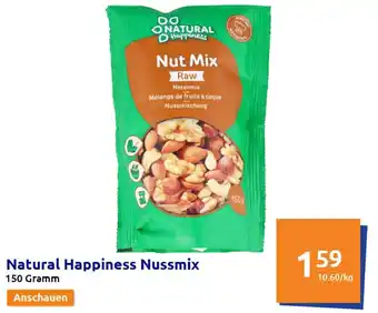 Action Natural Happiness Nussmix 150 Gramm Angebot