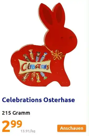 Action Celebrations Osterhase 215 Gramm Angebot