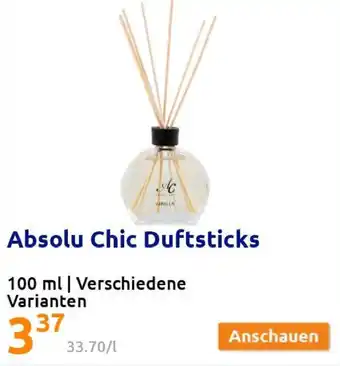 Action Absolu Chic Duftsticks 100 ml Angebot