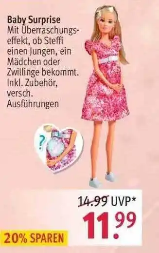 Rossmann Steffi Baby Surprise Angebot