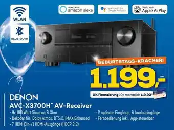 Euronics XXL Denon Avc-x3700h Av-receiver Angebot