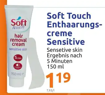 Action Soft Touch Enthaarungscreme Sensitive 150ml Angebot