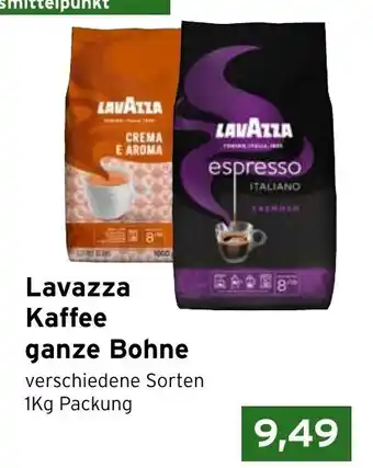 CAP Markt Lavazza Kaffee ganze Bohne 1kg Angebot