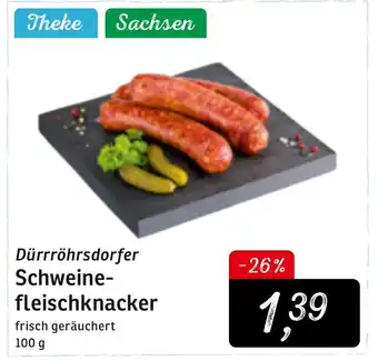 KONSUM Dürrröhrsdorfer Schweinefleischknacker 100g Angebot