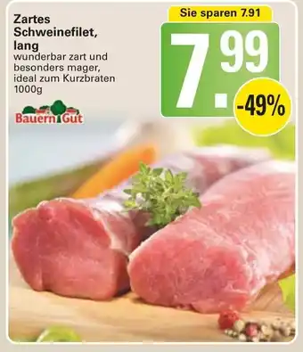 WEZ Bauern Gut Zartes Schweinefilet lang 1000g Angebot