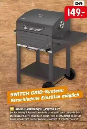 Raiffeisen Markt Enders Holzkohlegrill „payton XL“ Angebot