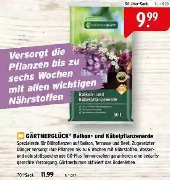 Raiffeisen Markt Gärtnerglück Balkon- Und Kübelpflanzenerde Angebot