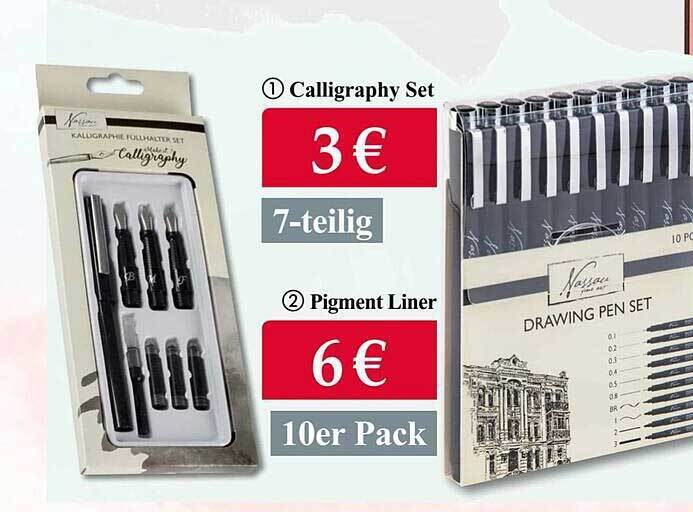Calligraphy Set Oder Pigment Liner Angebot bei Woolworth