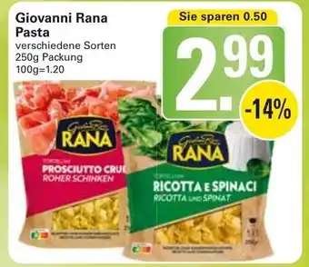 WEZ Giovanni Rana Pasta 250g Packung Angebot