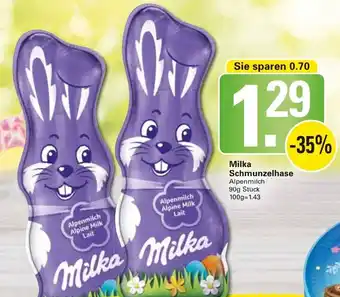 WEZ Milka Schmunzelhase 90g Angebot