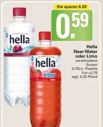 WEZ Hella Near Water oder Limo 0,75L Flasche Angebot