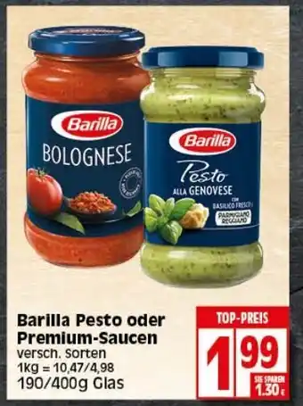 Elli Markt Barilla Pesto oder Premium Saucen 190/400g Glas Angebot