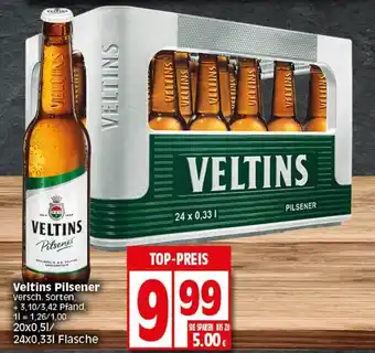 Elli Markt Veltins Pilsener 20x0,5L / 24x0,33L Flasche Angebot