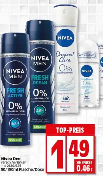 Elli Markt Nivea Deo 50/150ml Flasche/Dose Angebot