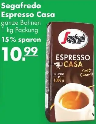 Handelshof Segafredo Espresso Casa 1kg Packung Angebot