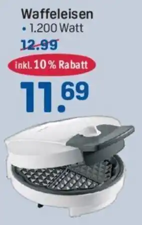 Rossmann Waffeleisen 1.200 Watt Angebot