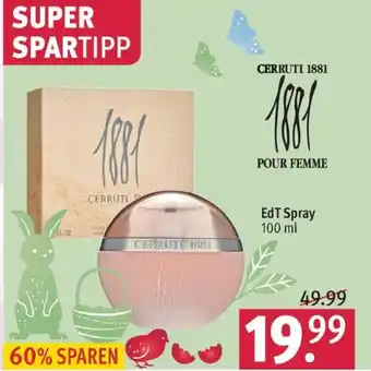 Rossmann Cerruti 1881 Pour Homme EdT Spray 100 ml Angebot