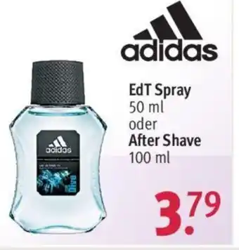 Rossmann Adidas EdT Spray 50 ml oder After Shave 100 ml Angebot