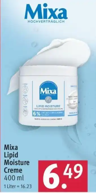 Rossmann Mixa Lipid Moisture Creme 400 ml Angebot