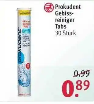 Rossmann Prokudent Gebiss- Reiniger Tabs Angebot