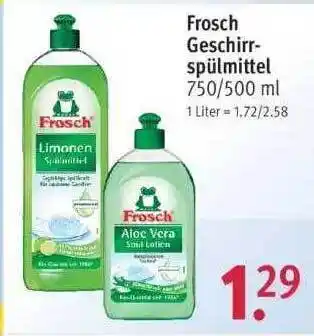 Rossmann Frosch Geschirr-spülmittel Angebot