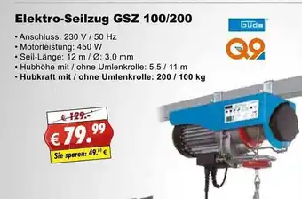 Stabilo Fachmarkt Güde Elektro-seilzug Gsz 100 Oder 200 Angebot