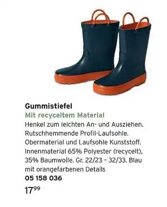 Tchibo Gummistiefel Angebot