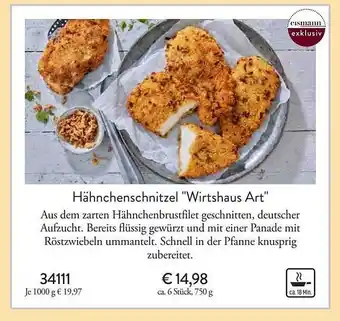 Eismann Hähnchenschnitzel „wirtshaus Art“ Angebot