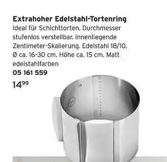 Tchibo Extrahoher Edelstahl-tortenring Angebot