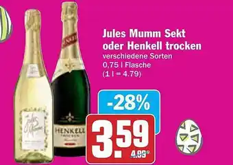 AEZ Jules Mumm Sekt Oder Henkell Trocken Angebot