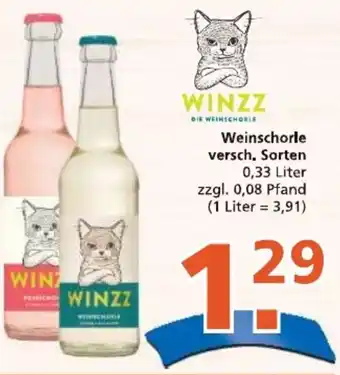 Getränke City Winzz Weinschorle 330ml Angebot