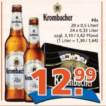 Getränke City Krombacher Pils 20*500ml/24*330ml Angebot