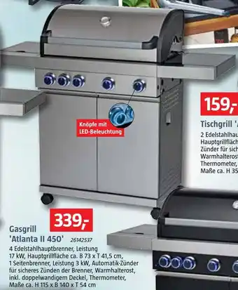 Bauhaus Gasgrill 'atlanta ii 450' Angebot