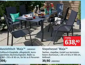 Bauhaus Ausziehtisch "maja" oder stapelsessel 'maja'* Angebot